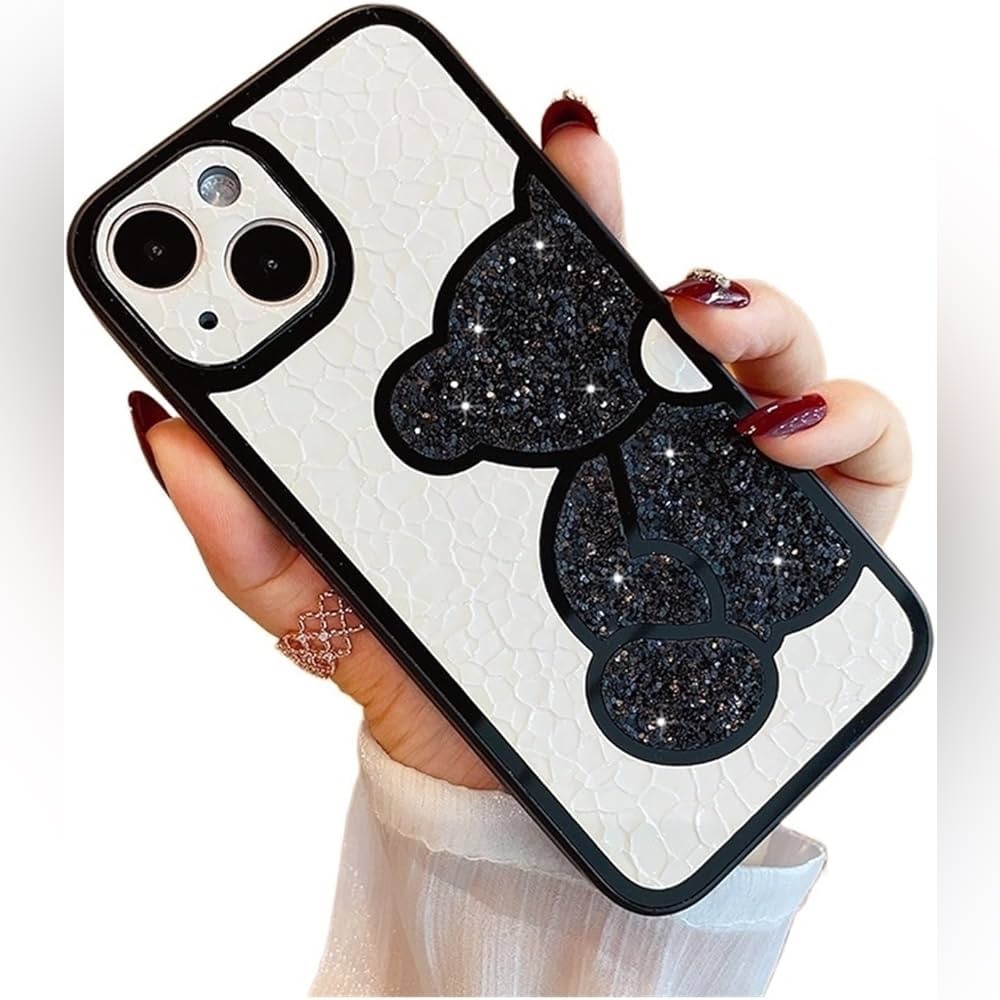 Luxury Cute Bear Glitter Phone Case for iPhone 14 13 12 11 Pro Max Bumper NEW